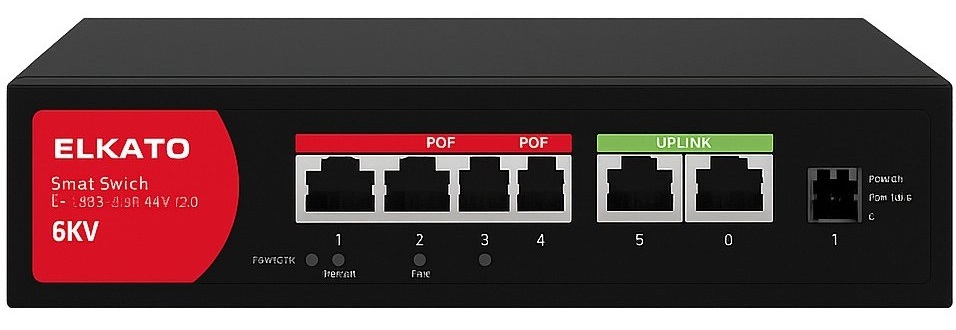 سوئیچ شبکه 6 پورت الکاتو مدل EL-1SB0420BP-65W V2.0
